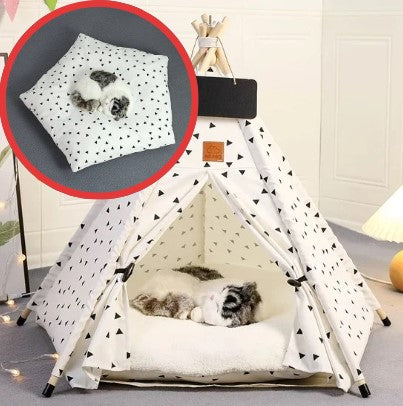 maison pour chat en forme de tipi