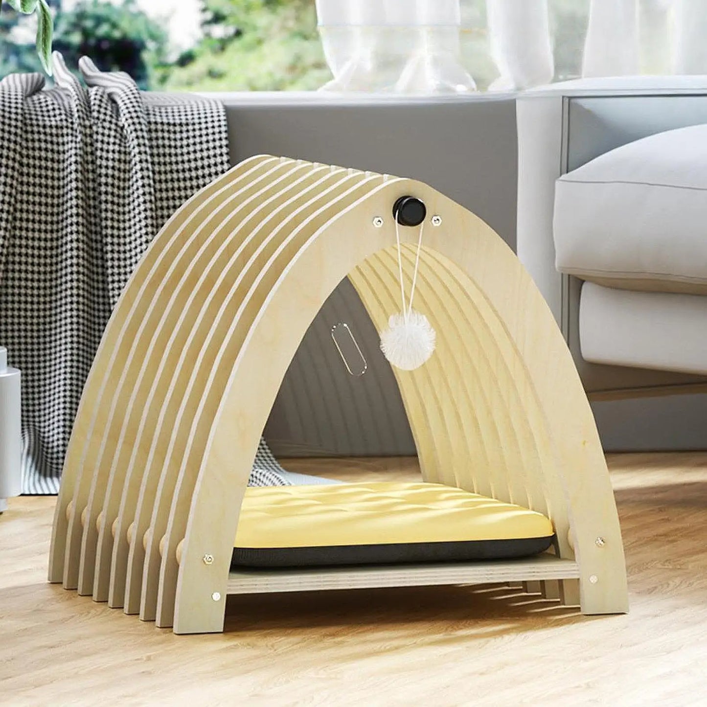 maison de jeu pour chat en bois