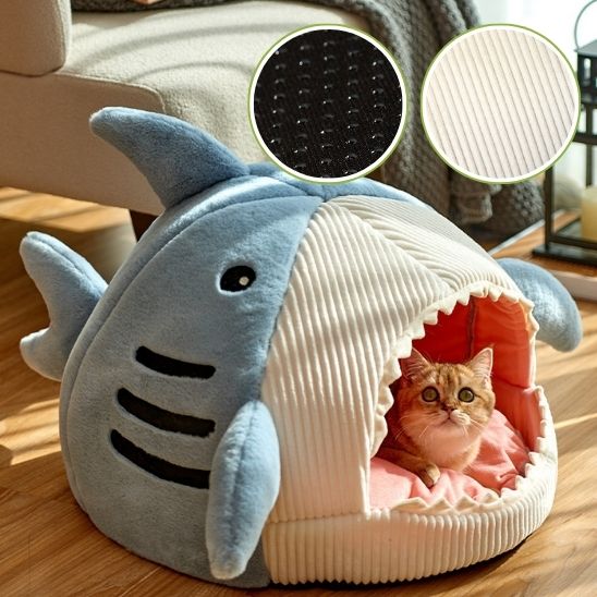 panier pour chat - requin