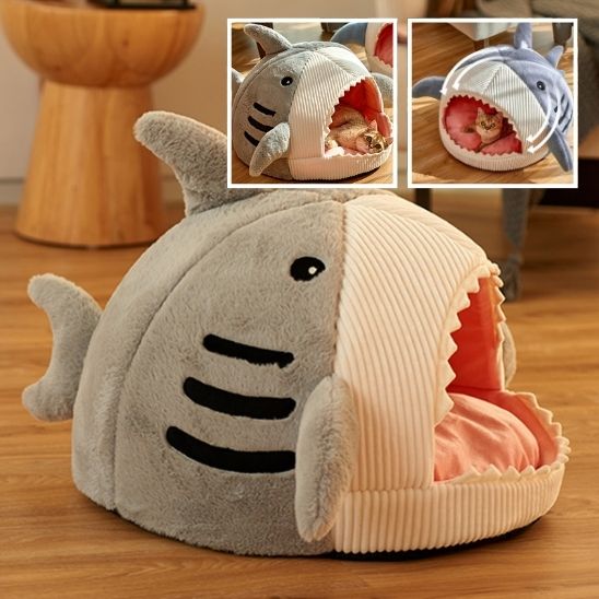 panier pour chat - requin